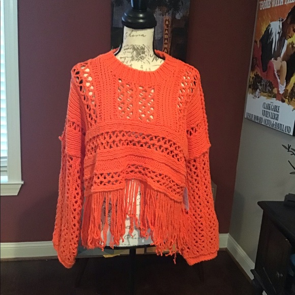 ❤️ 2 left❤️ Free people crochet sweater - Picture 3 of 3